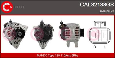 Генератор CASCO CAL32133GS для KIA MAGENTIS