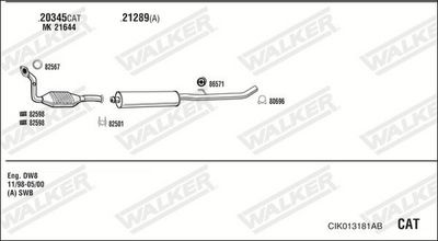 Изпускателна система WALKER CIK013181AB