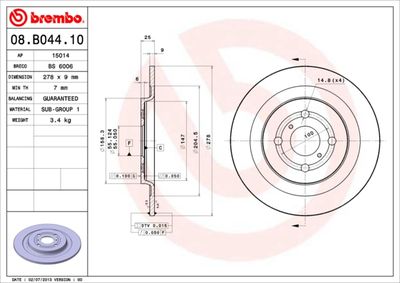 BS 6006 BRECO Тормозной диск