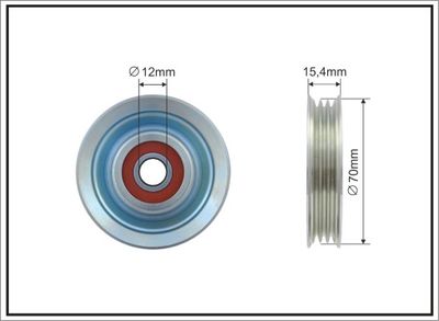 Tensioner Pulley, V-ribbed belt 500259