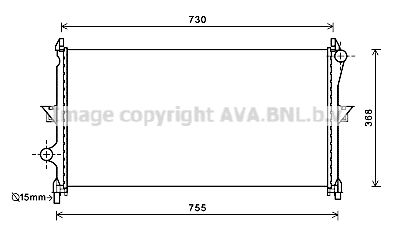 Радиатор, охлаждение двигателя AVA QUALITY COOLING CN2278 для CITROËN C6