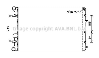 Радиатор, охлаждение двигателя AVA QUALITY COOLING VNA2347 для VW FOX