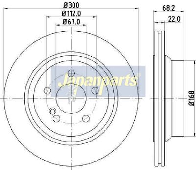 спирачен диск JAPANPARTS DP-0513C