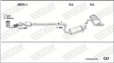 Изпускателна система WALKER VWK028234
