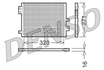 DENSO DCN28002 Радіатор кондиціонера для PORSCHE (Порш)