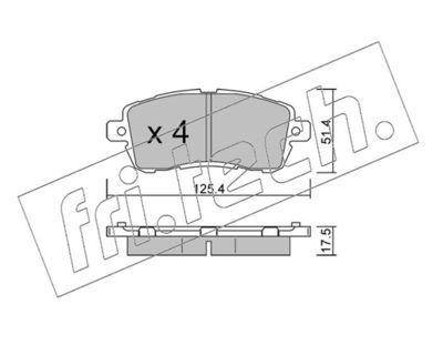 Комплект тормозных колодок, дисковый тормоз fri.tech. 1185.0 для FORD KA+