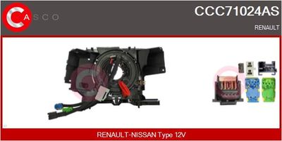 Витая пружина, подушка безопасности CASCO CCC71024AS для RENAULT MODUS