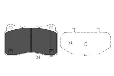 Комплект тормозных колодок, дисковый тормоз KBP-8021