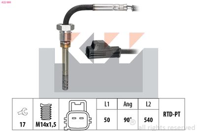 SENZOR TEMPERATURA GAZE EVACUARE KW 422089