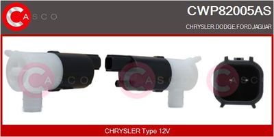 CASCO CWP82005AS Насос омивача для CHRYSLER (Крайслер)