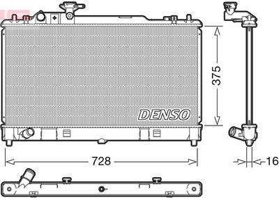 Chladič, chlazení motoru DENSO DRM44033