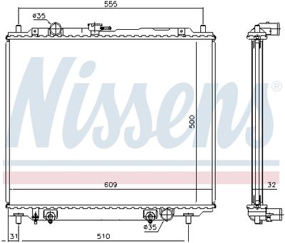 RADIATOR RACIRE MOTOR NISSENS 62802 5