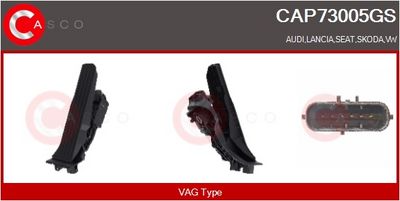 SET PEDALE CONDUCERE CASCO CAP73005GS