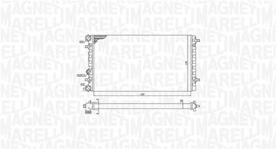 радиатор, охлаждане на двигателя MAGNETI MARELLI 350213105100