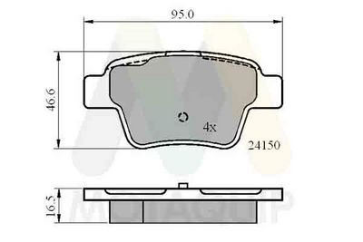 Sada brzdových destiček, kotoučová brzda MOTAQUIP LVXL1266
