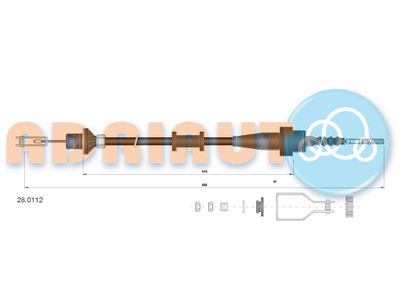 Vajer, koppling ADRIAUTO 28.0112