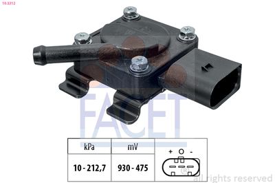 FACET Sensor, Abgasdruck Made in Italy - OE Equivalent (10.3312)