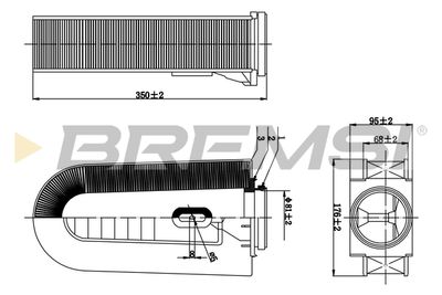 Воздушный фильтр BREMSI FA0632 для MERCEDES-BENZ C-CLASS