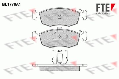 Комплект тормозных колодок, дисковый тормоз FTE 9010340 для FIAT STRADA