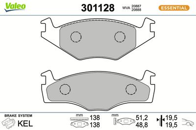BREMSBELAGSATZ SCHEIBENBREMSE