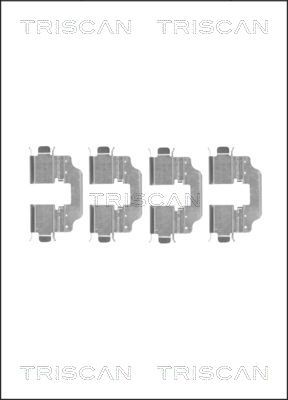 Комплектующие, колодки дискового тормоза TRISCAN 8105 251602 для RENAULT VEL