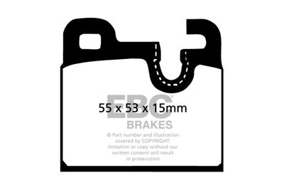 комплект спирачно феродо, дискови спирачки EBC Brakes DP283