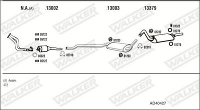 Изпускателна система WALKER AD40427
