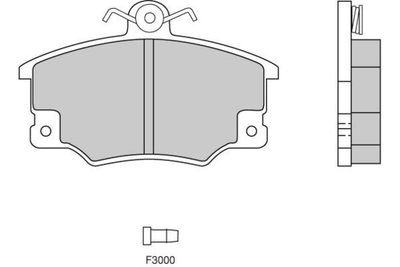 Комплект тормозных колодок, дисковый тормоз E.T.F. 12-0268 для FIAT 147
