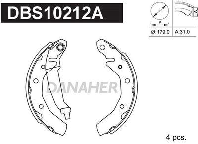 Комплект тормозных колодок DANAHER DBS10212A для DAEWOO TICO