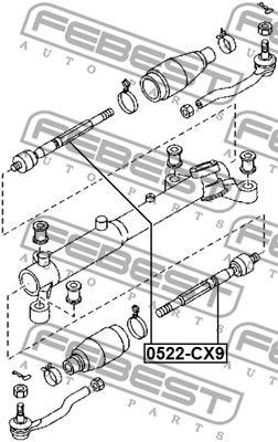 0522-CX9 FEBEST Рулевая тяга FEBEST 