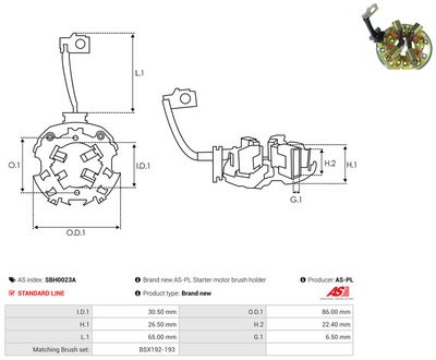 Vorschau Halter, Kohlebürsten Ansicht 2