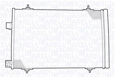 Конденсатор, кондиционер MAGNETI MARELLI 350203639000 для CITROËN C5