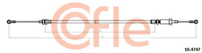 Тросик, cтояночный тормоз COFLE 92.10.4747 для FIAT DUCATO