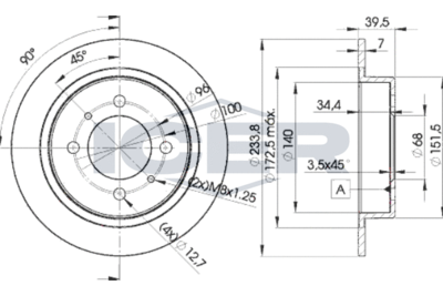 ICER 78BD5803-2 Тормозные диски  для NISSAN SUNNY III Hatchback (N14) 2.0 D