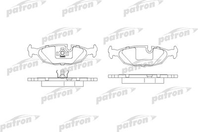 Комплект тормозных колодок, дисковый тормоз PATRON PBP296 для BMW 6