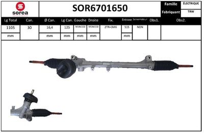 EAI SOR6701650 Рулевая рейка  для RENAULT MEGANE (Рено Мегане)