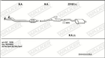 Изпускателна система WALKER BWH05052BA