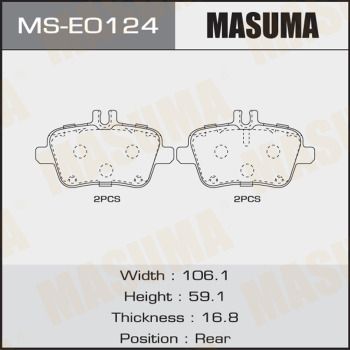 Комплект тормозных колодок MASUMA MS-E0124 для INFINITI QX30