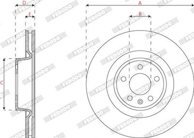 BREMSSCHEIBE FERODO DDF2810C1 2