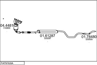 SISTEM DE ESAPAMENT MTS FIAT97920A033372