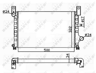 Radiator, engine cooling 506224