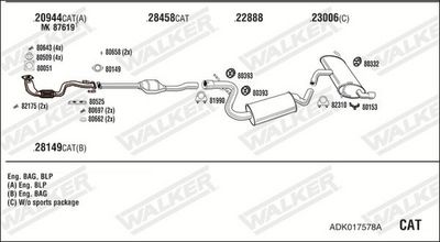 Изпускателна система WALKER ADK017578A
