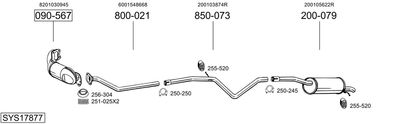 Изпускателна система BOSAL SYS17877