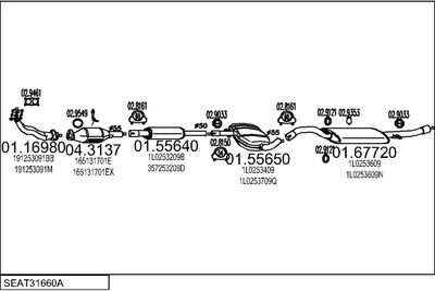 SISTEM DE ESAPAMENT MTS SEAT31660A002909