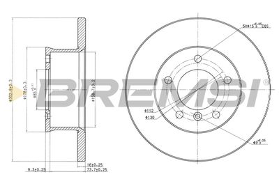 Тормозной диск BREMSI CD6250S для PUCH G-MODELL