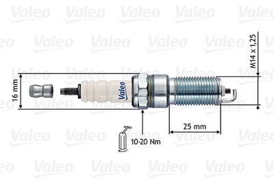 Свеча зажигания VALEO 246890 для FORD C-MAX
