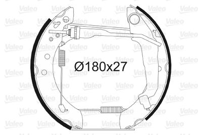 Комплект тормозных колодок VALEO 554798 для NISSAN MICRA
