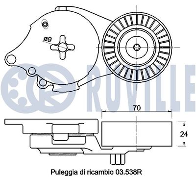 RIEMENSPANNER KEILRIPPENRIEMEN RUVILLE 542600 1