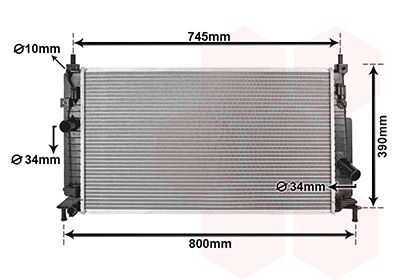 RADIATOR RACIRE MOTOR VAN WEZEL 27002237