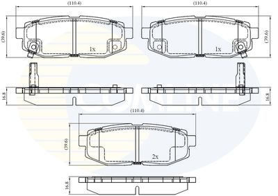 COMLINE CBP32488 Тормозные колодки и сигнализаторы  для SUBARU TRIBECA (Субару Трибека)